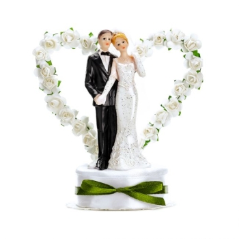 Figurine - Newlyweds - White Heart
